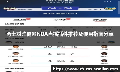 勇士对阵鹈鹕NBA直播插件推荐及使用指南分享