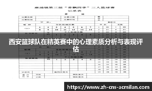 西安篮球队在精英赛中的心理素质分析与表现评估
